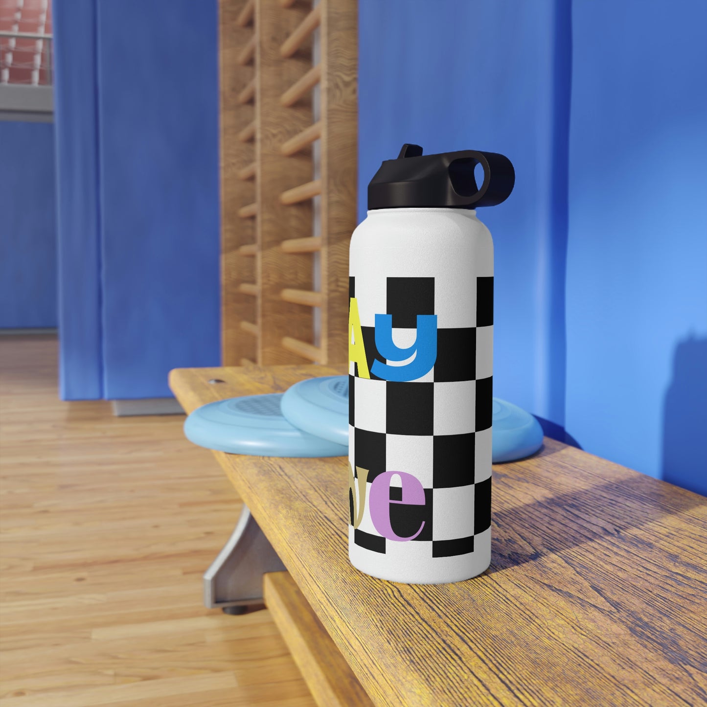 One Day or Day One Stainless Steel Water Bottle, Standard Lid